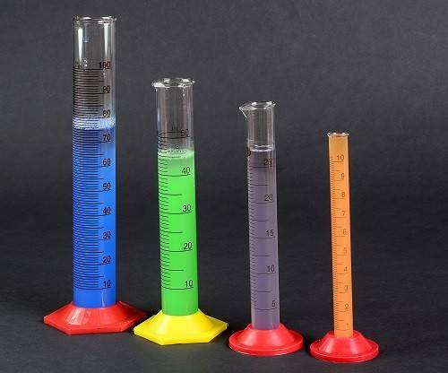 Materiales de laboratorio: Probetas de vidrio de primera calidad